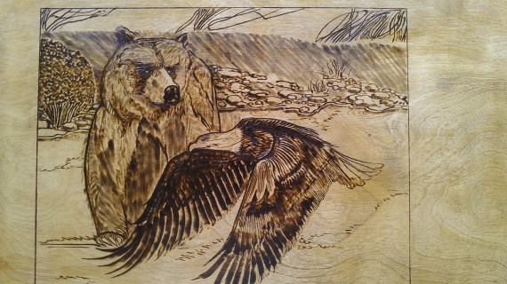 Kodiak Grizzly & American Bald Eagle